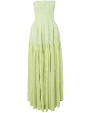 Jonathan Simkhai Valletta Strapless Floral Lace Maxi Dress in White | Lyst