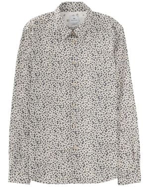 Paul Smith Ps Paul Smith Micro Print Shirt - Grey