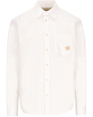 Valentino Collared Long-Sleeved Shirt - White