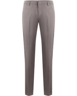 Dondup Slim-Fit Gabardine Pants - Gray