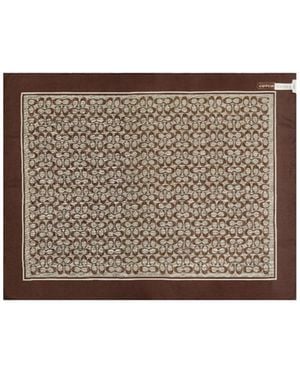 COACH Simple Silk Scarf - Brown