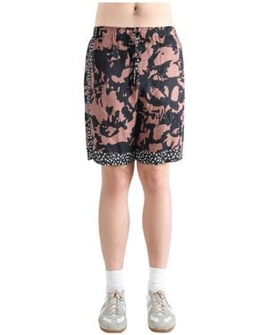 Dries Van Noten All-Over Patterned Drawstring Swim Shorts - Red