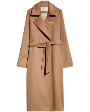 Max Mara Long-Sleeved Coat - Natural