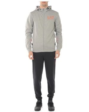 EA7 Zipper Jumper And Trousers - Grey
