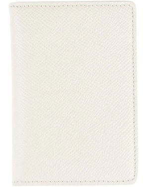 Maison Margiela Plain Lychee Patterned Card Bag - White