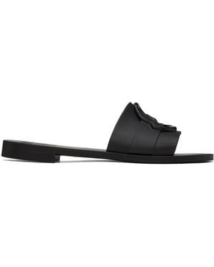 Moncler Bell Slip-On Sliders - Black