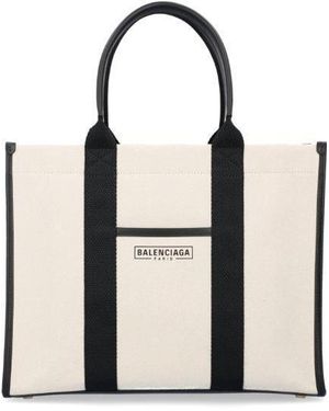 Balenciaga Printed Handbag - White