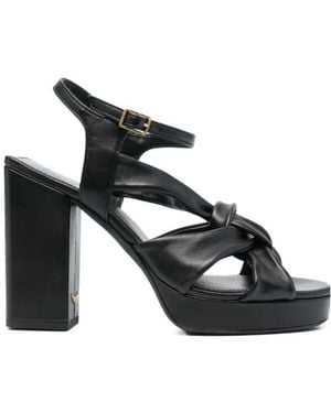 Zadig & Voltaire Forget Me Knot Leather Sandals - Black