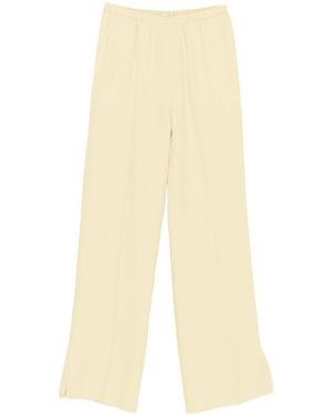 forte_forte Casual Trousers With Elastic Waist - White