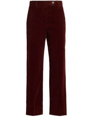 Blazé Milano Nana Cotton Straight Trousers - Red