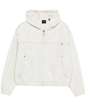 Daily Paper Hooded Patterned Jacket - White