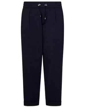 Balmain Drawstring Cropped Pants - Blue