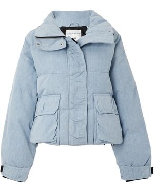 Agolde Long-Sleeved Cotton-Padded Jacket - Blue