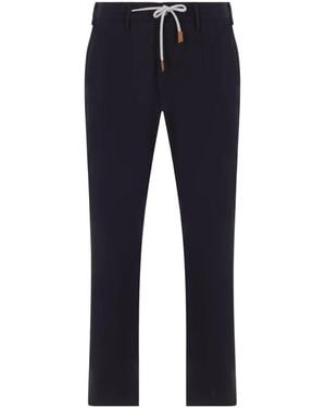 Eleventy Drawstring-Waist Pants - Blue