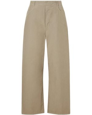 Leset Kyoto Cotton-Poplin Low-Rise Wide-Leg Pants - Natural