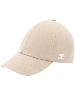 Courreges Logo-Patch Baseball Cap - Natural