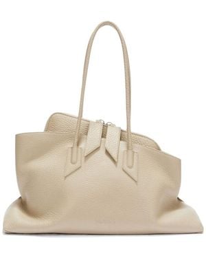 The Attico The La Passeggiata Medium Top Handle Bag - Natural