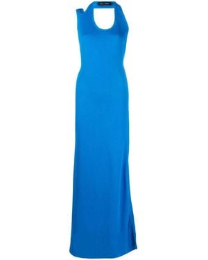 Proenza Schouler Cut-Out Detail Sleeveless Dress - Blue