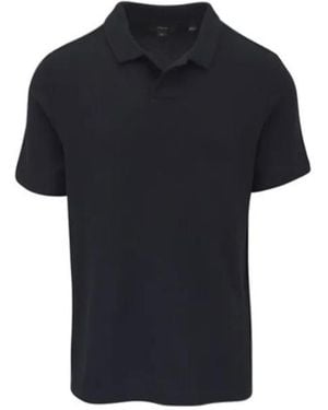 Vince Textured Polo Shirt - Black