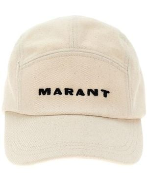 Isabel Marant Logo Embroidered Baseball Cap - Natural