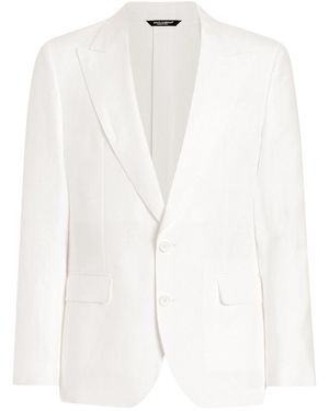 Dolce & Gabbana Single Breasted Blazer - White