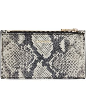 Anine Bing Lucy Python Zip Wallet - Grey