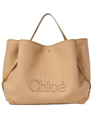 Chloé Chloé Clover Double Carry Bag - Natural