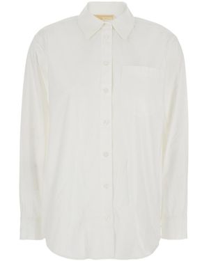 MICHAEL Michael Kors Stretch Poplin Shirt - White