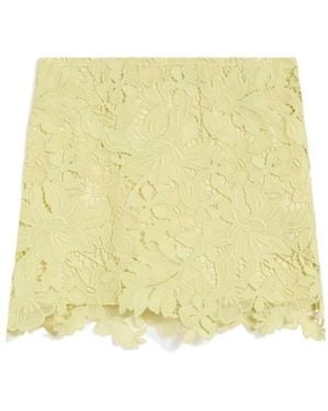 Sportmax Floral Lace Skirt - Yellow