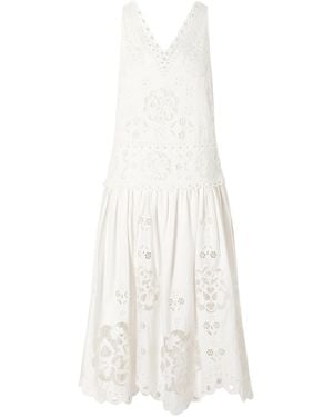 Sea Cotton-Blend Dress - White