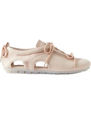 Simone Rocha Suede-Trimmed Satin Sneakers - Pink