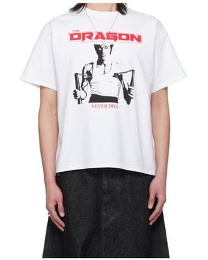 Lu'u Dan Bruce Lee X Collaboration Athletic Crew Neck T-Shirt - White