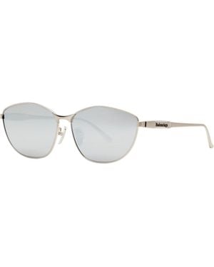 Balenciaga Bf Round Metal Sunglasses - White