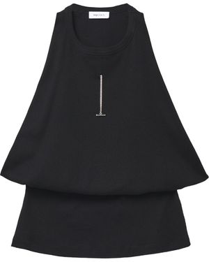 McQueen Top With Round Neckline - Black