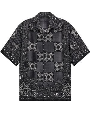 Amiri Ma Check Camp Shirt - Grey