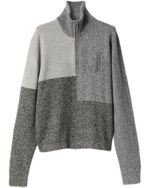 Jacquemus ジャックムス カラーブロック ハーフジップ ニットセーター - Grey