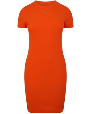 Givenchy Ribbed Dress - Orange