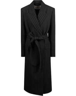 Acne Studios Peaked Lapel Trench Coat - Black