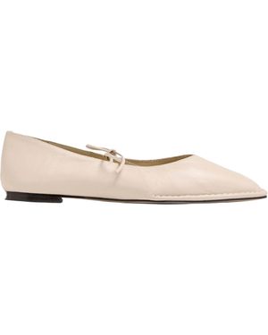 Alohas Lace-Up Flat Shoes - Natural
