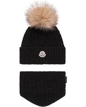 Moncler Bouclé Wool Blend Set - Black