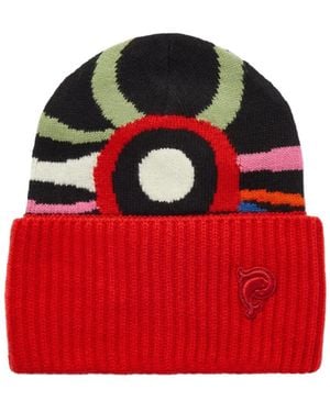 PUCCI Jacquard Wool Hat - Red