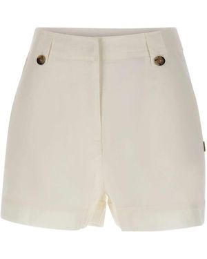 Woolrich High-Waist Poplin Shorts - Natural