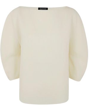 Gianluca Capannolo Oversized Sleeve Top - White