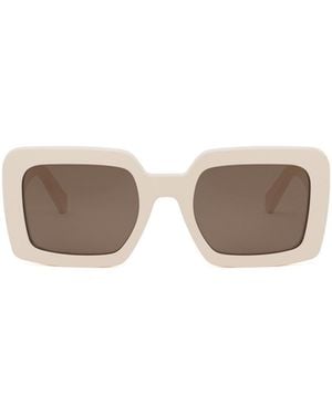 Celine Logo Sunglasses - White