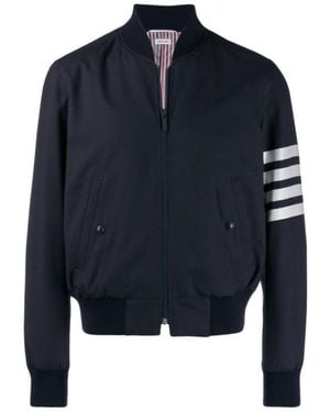 Thom Browne Bar Bomber Jacket - Blue