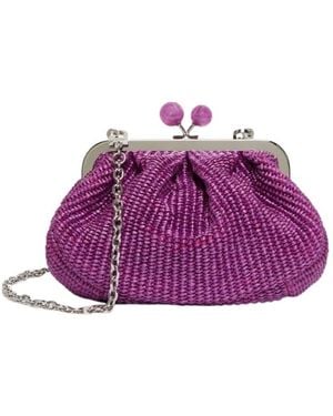 Weekend by Maxmara Small Raffia-Effect Pasticcino Bag - Purple