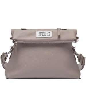 Maison Margiela Soft 5Ac Leather Shoulder Bag - Grey