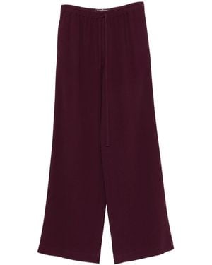 Ermanno Scervino Drawstring-Waist Palazzo Pants - Purple