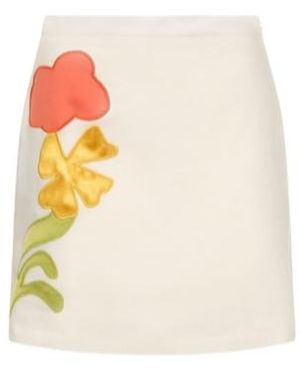 Marni Floral Skirt - White