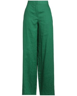 Max Mara Solid Color Wide-Leg Pants - Green